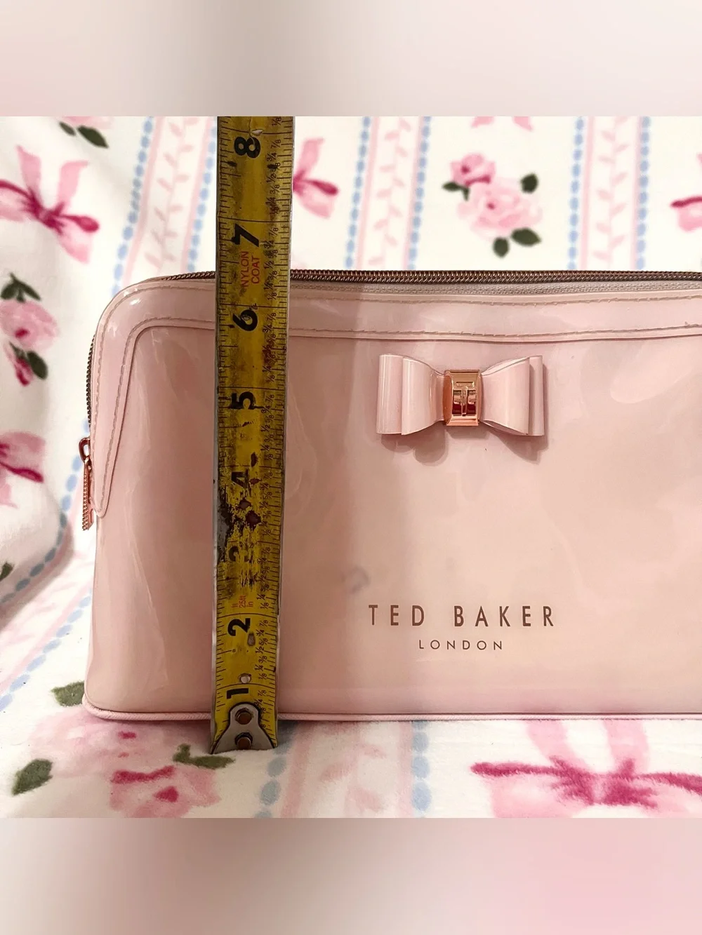 Ted Baker London Large Pink Cosmetic Bag with Bow